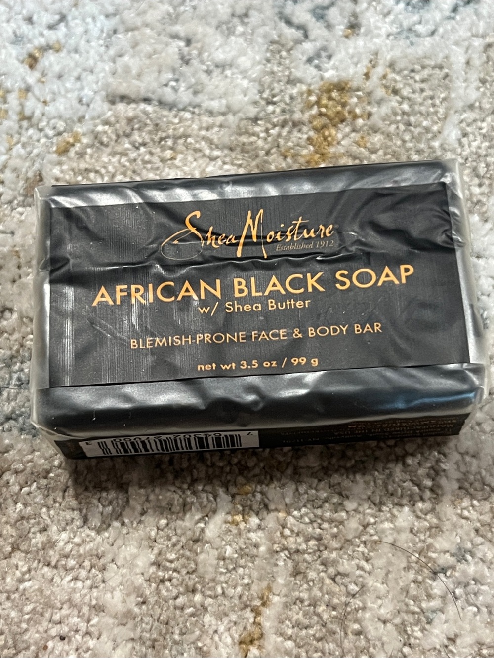 SheaMoisture African Black Soap Bar in Black and Gold Packaging z26